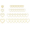 PATIKIL 80Pcs Open Bezel, 4 Sizes Heart Resin Bezels Charm