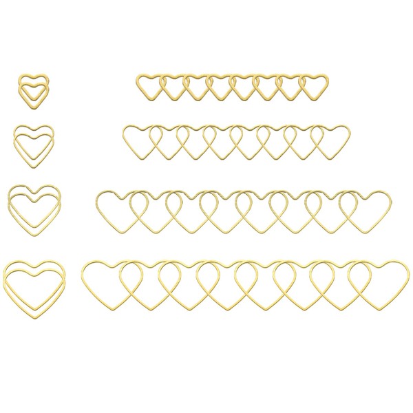 PATIKIL 80Pcs Open Bezel, 4 Sizes Heart Resin Bezels Charm