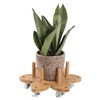 Vigordream Plant Caddy with Wheels 14" Heavy Duty Plant Rollers