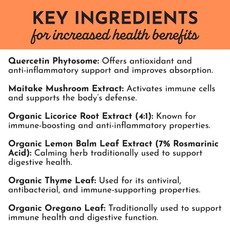 Just Ingredients Immune Rescue Supplement – Daily Support for Immunity,