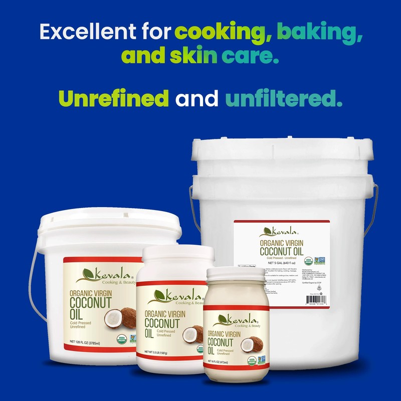 Kevala Organic Virgin Coconut Oil - Coconut Oil Extra Virgin