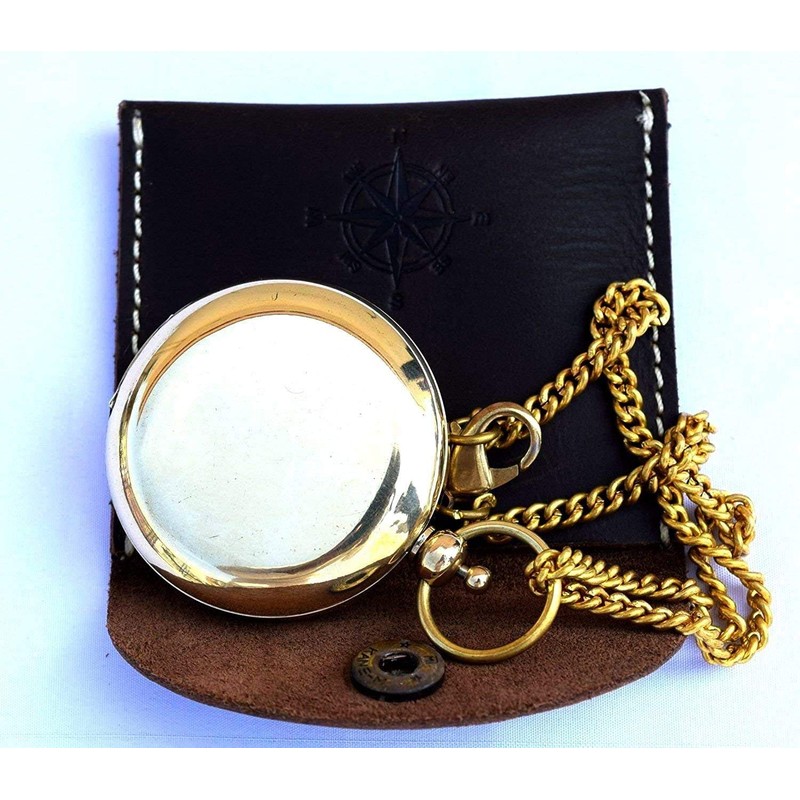 VERTERIS Nautical Vintage Compass Solid Brass Compass in a Black