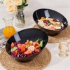 bUCLA 12 Pack Black Plastic Serving Bowls - 54 OZ