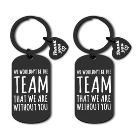 Thank You Gift for Boss Coworker Coach Kering Team Leader Supervisor Manager Appreciation Gift Birthday Christmas Retirement Gift for Soccer Baseball Swimming Coach Leader Appreciation Keychain 2Pcs