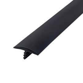 25 Ft Black 3/4" Plastic Center Barb Tee Moulding,Flexible Rubber T-Molding Trim,Edge Banding for Game/Arcade Machines,Counters, Shelves Plywood and Tables