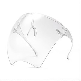 Frenflu Face Shield, Glasses-type, Ultra Wide Nose Pad, For Long Hours of Work, Face Guard, Transparent, Polyurethane, Shatterproof, Windproof, Construction, Wood Deck, Dustproof, Lightweight, Clear
