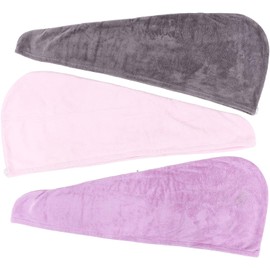 Cryfokt 3 Uds Toalla para el Cabello Envoltura de Microfibra Gruesa Suave Toalla de Secado Rápido para Peluquería Ejercicio Fiestas en la Piscina