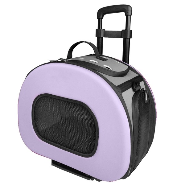 PET LIFE 'Final Destination' Airline Approved 2-in-1 Tough-Shell Wheeled Collapsible