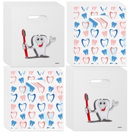 Colarr 200 Pcs Dental Bags for Patients Bulk 9 x 8 Inches Plastic Dental Tooth Merchandise Goodie Bag for Hygienist Dentist Patient Care Clinics Encouragement Gifts Party Favors(Patient and Dental)