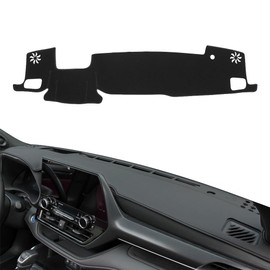 Wiblooter Dashboard Cover Compatible with Toyota Highlander 2022 2023 2024 2025, Premium Leather Interior Protection, Black (with HUD)
