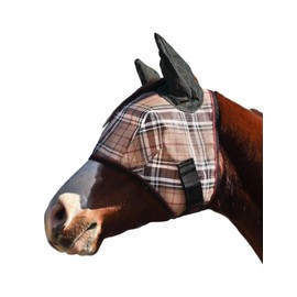 Fly Mask w/Web Trim, Soft Mesh Ears & Forelock opening deluxe-black / XLarge - Large Horse (1200-1500lbs)