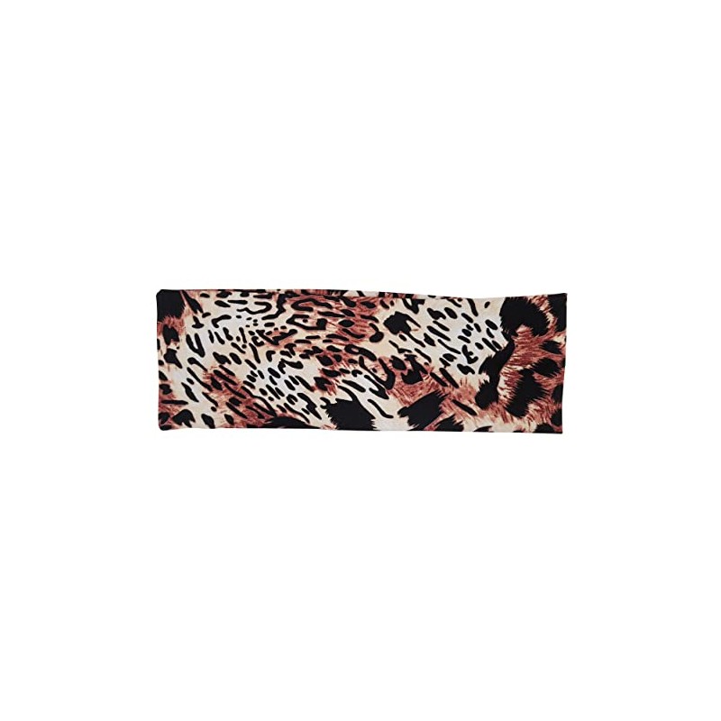 Leopard Headband Animal Print Hair Tie Brown Elasticated Sweatband Stretch