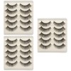 FOMIYES 15pairs Individual Eyelashes Long Thick Fake Lashes Natural Look