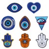 WEWAYSMILE 8 Pcs Devil's Eye Silicone Beads Evil Eye Silicone