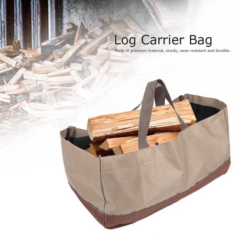 Portable Large Capacity Oxford Cloth Logs Carrier Bag Twigs Branch