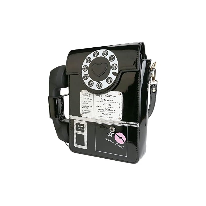 QiMing Bolso bandolera para teléfono de esfera retro, bolso de