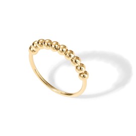 PAVOI Spinning Anxiety Ring (Beads, Yellow Gold, 6)