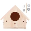 Outdoor Innovative Wooden Bird House Birds Nesting Breeding Cage Ornament
