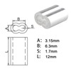 Futheda 100 pcs Aluminum Crimping Loop Sleeve Clips with Double