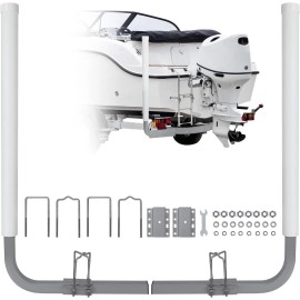 Unbranded Adjustable 40" Boat Trailer Guide Pole Rustproof Galvanized Steel PVC Protection