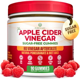 Sugar-Free Apple Cider Vinegar Gummies for Adults (90 Chews) – Unfiltered, Detox ACV Gummies with the Mother for Gut Health, Energy, Digestion & Immune Support – No More Capsules, Pills or Acid Reflux
