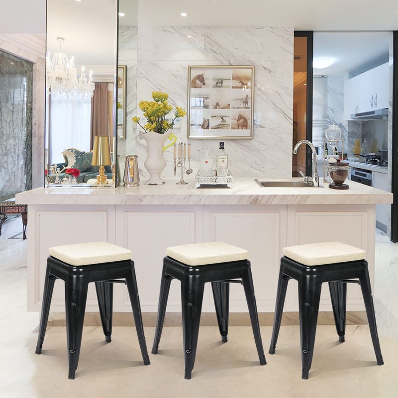 BUYUE Friendly Woven Fabric Magnetic Bar Stool Cushion 1 Piece,