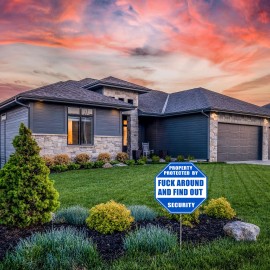 Rogue River Tactical Funny FAFO Around and Find Out Yard Sign Home Security Sign Property Protecte...