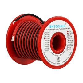 BNTECHGO 18 Gauge Silicone Wire Spool Red 50ft and Black 50ft 2 Separate Wires Flexible 18 AWG Stranded Tinned Copper Wire