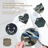 Pack of 12 Patch Stickers, Iron-On Patches, Camouflage Oval Shape