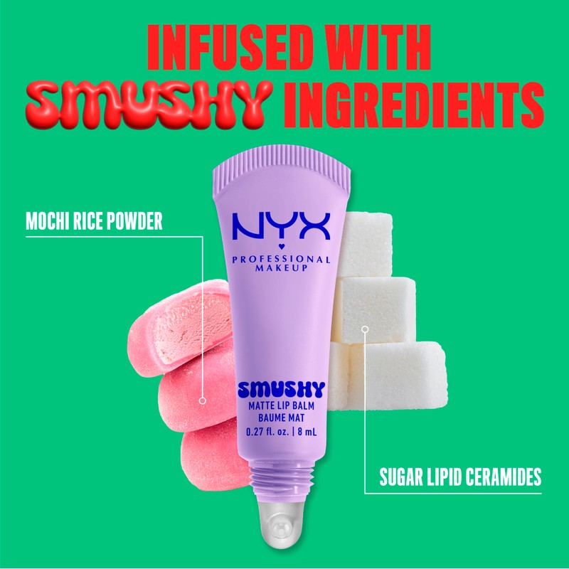 NYX PROFESSIONAL MAKEUP Smushy Matte Lip Balm, Tinted Lip Moisturizer