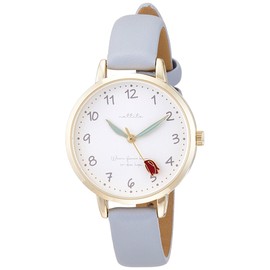 Fieldwork GY039-1 Women's Analog Wristwatch, Fleury, Flower Motif, Leather Strap, Blue, blue