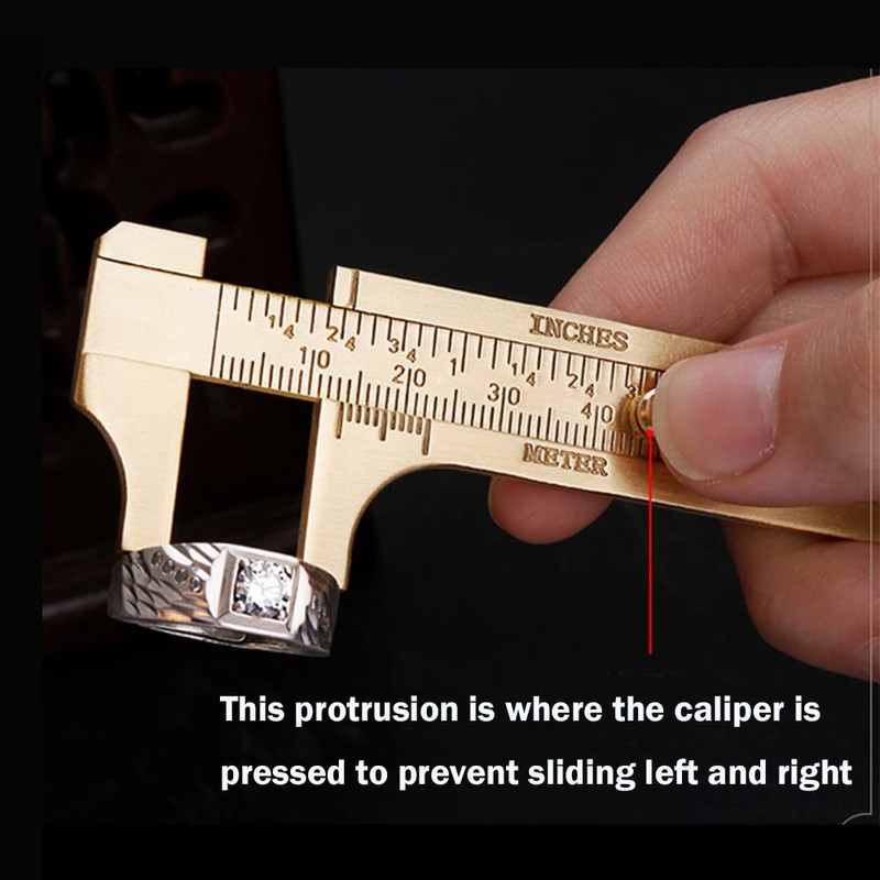 Utoolmart 80mm Vernier Caliper 3inch Metric Inch Copper Measuring Tool
