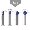 Mesee 4 Pieces 90 Degree V Groove Router Bit Set,