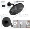 Lavatrum Mate Black Shower Head and Handle Set Single Spray