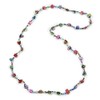 Avalaya Long Multicoloured Glass Bead, Sea Shell Nugget Necklace/ 100cm