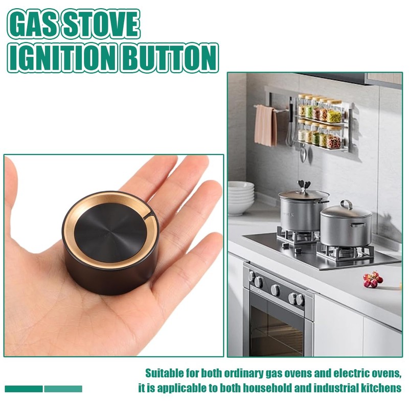 DOKRIN Knobs & Switches for Oven & Cooker, 4 Pieces