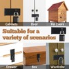 GTILE 6 Pcs Lock Hasp Latch, 3 Inches Black Padlock