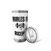Bibles and Biceps barbell Christian Workout dumbbell gym Stainless Steel