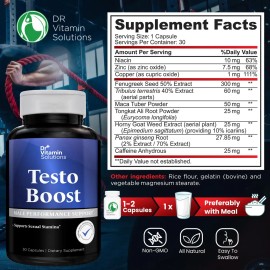 Testo Boost Suplemento Hombres Cápsulas Vitamin