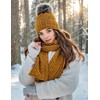 Vivisence Stylish Women's Winter Set Hat with Pompom and Warm