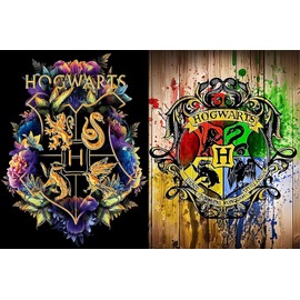 Tabeskly 2 Pack 5d Diamond Painting Kits for Adults UK Jewel Bead Gem Crystal Crafts Creations Dimond Picture Art Kit Adults Full Drill Kids Girls Gift