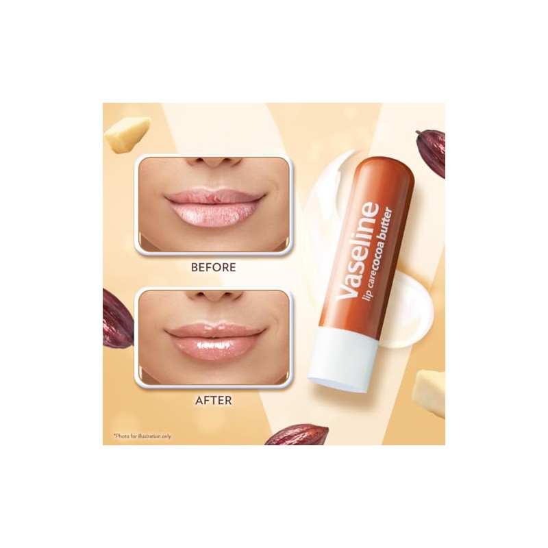 Vaseline Lip Therapy Manteca de cacao, doble barra, hidratación de