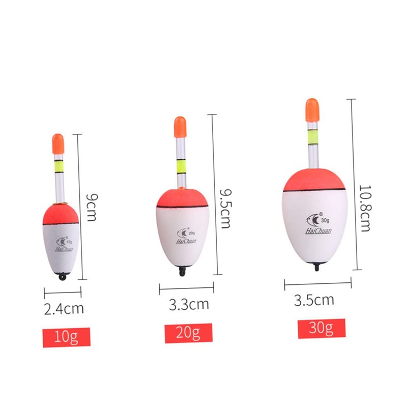 OHPHCALL 2pcs 90g Eva Fishing Set Buoy Floats Assortment Glow