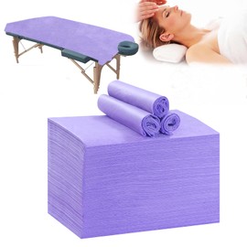 200 Pcs Disposable Massage Table Sheets 31 x 71 Inch Non-Woven Fabric Massage Table and Spa Bed Covers,Breathable and Durable Sheets,Soft Non Woven Fabric SPA Sheets (Purple)