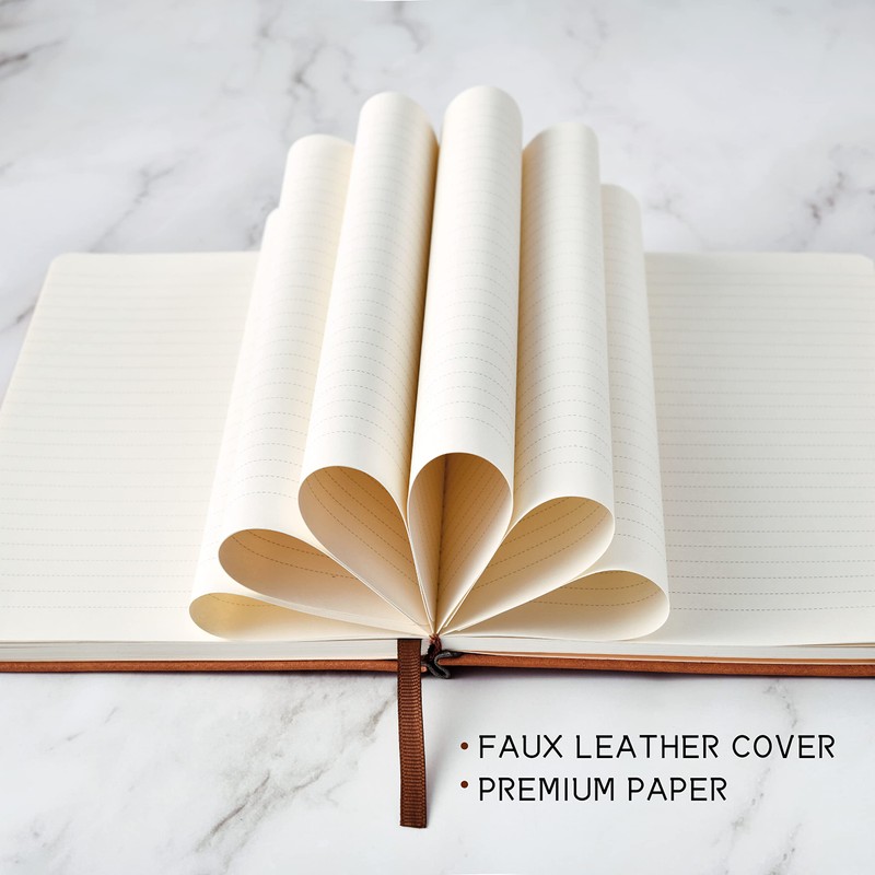 Ruled Notebook for Work with Inner Pocket, Hardcover Writing Notebook