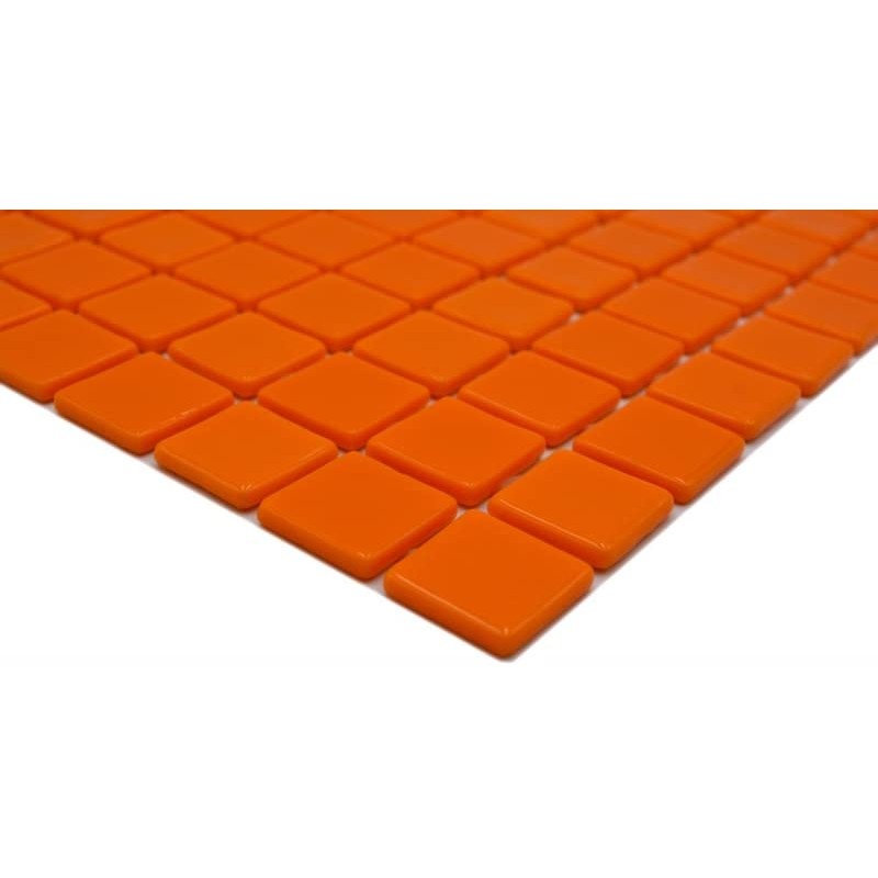 MOS220-P25820 Swimming Pool Mosaic Glass Mosaic Orange Glossy Wall Floor