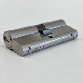 Sempro Profile Cylinder 40/40 Door Cylinder with 3 Keys - Double Cylinder Lock Brass Nickel-Plated (EN 1303:2015)