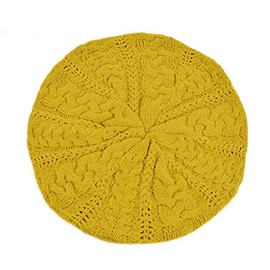 BG Soft Knit Solid Color Beanie, Chic, and Lightweight Crochet Knitted Style Beanie Hat for Women, One Size Slouchy - Gold