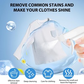 Sowhatahow Stain Remover,Non-Ionic Laundry Stain Remover Emulsifier,Active Enzyme Laundry Stain Remover,All-in-One Powerful Stain Remover Clothes Dry-Clean Spray for Clothes（with gloves）