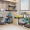 Under Sink Organizer, Metal Large Capacity 2-Tier Sliding Cabinet Storage
